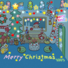 クリスマス部屋6,PostPet,ポストペット,イラスト,illustlation,デザイン,design,イラストレーター,グラフィックデザイナー